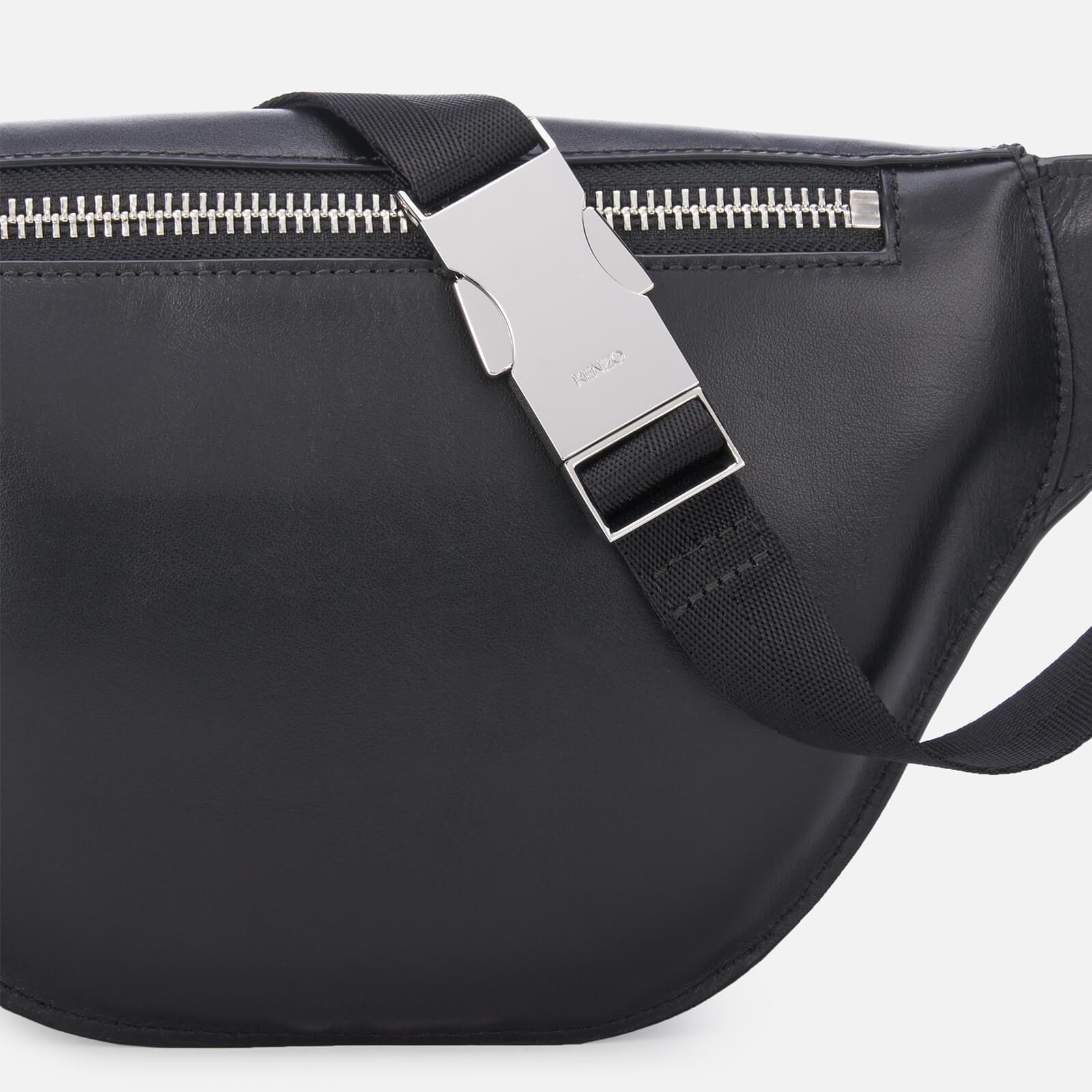 Kenzo Leather Logo Bumbag In Black Lyst
