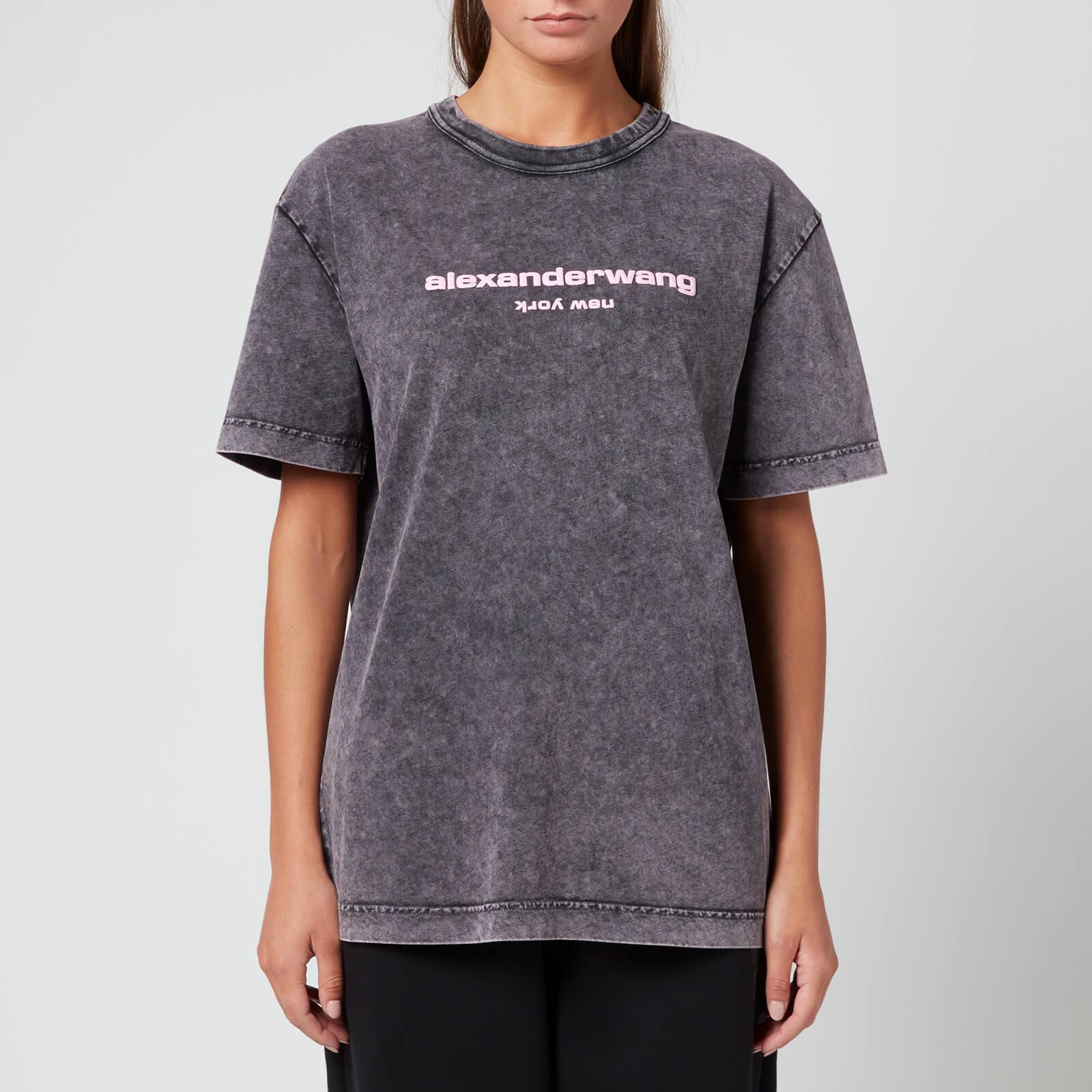 Alexander Wang Classic Acid Washed T-shirt With Puff Print in Black | Lyst