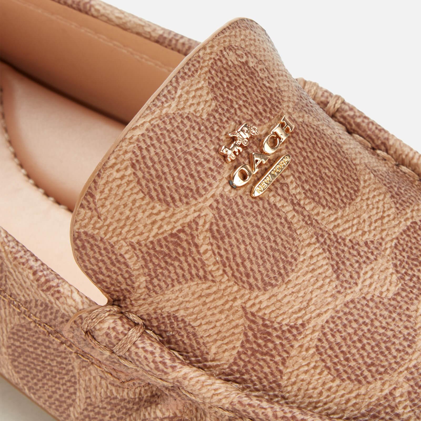 COACH Marley Coated Canvas Driving Shoes in Tan (Brown) Lyst