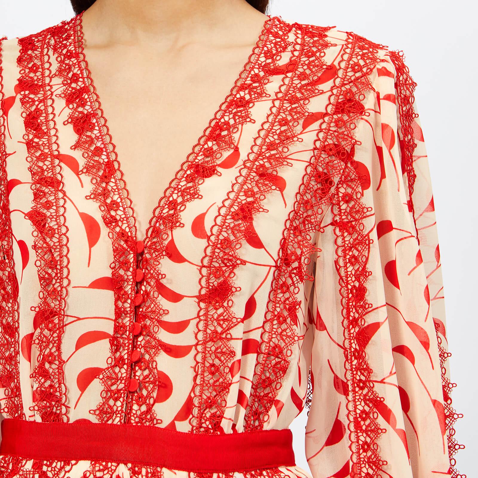 Crescent printed 2025 chiffon midi dress
