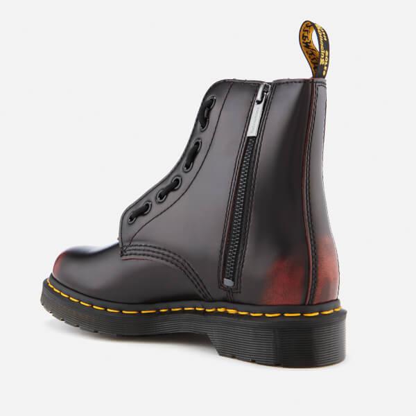 Dr. Martens 1460 Pascal Front Zip Arcadia Leather 8-eye Boots in Red | Lyst