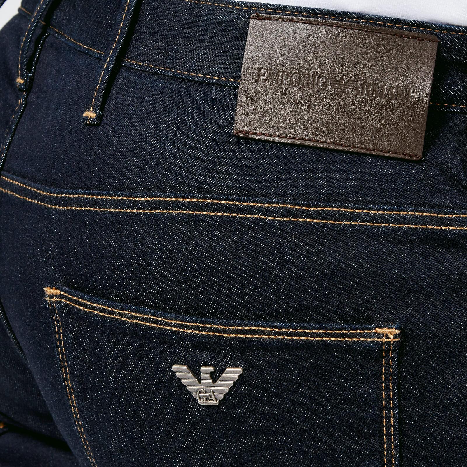 Emporio Armani 5 Pocket Skinny Denim Jeans in Blue for Men - Lyst