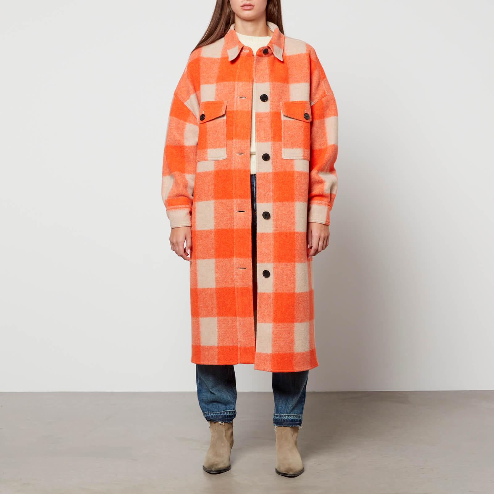 ISABEL MARANT Fontizia check-pattern midi coat - Neutrals