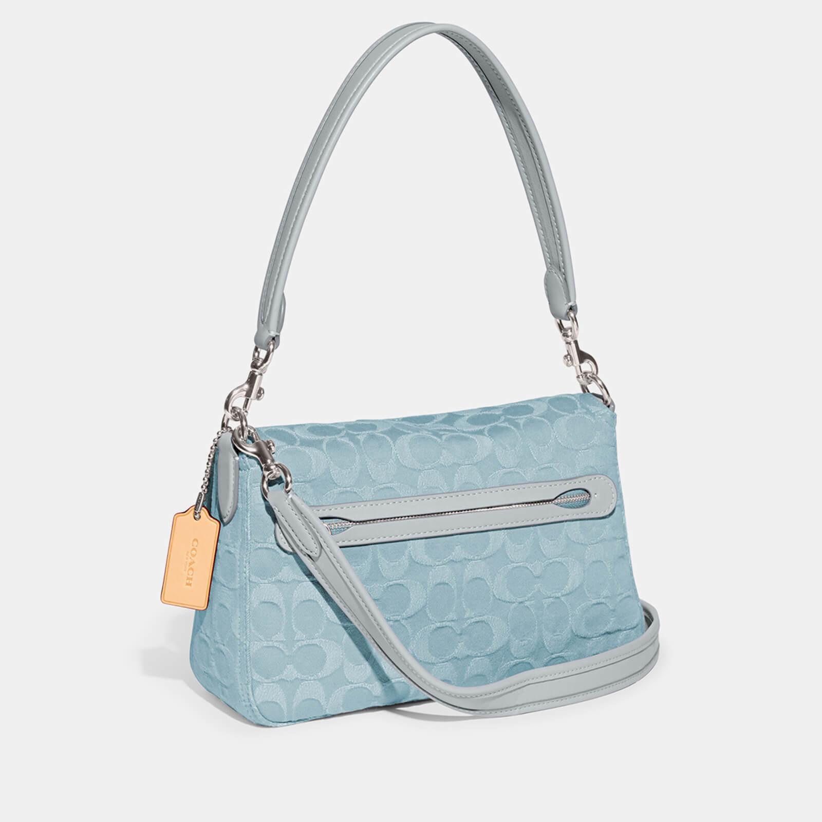 COACH Washed Denim Soft Tabby Shoulder Bag in Blue