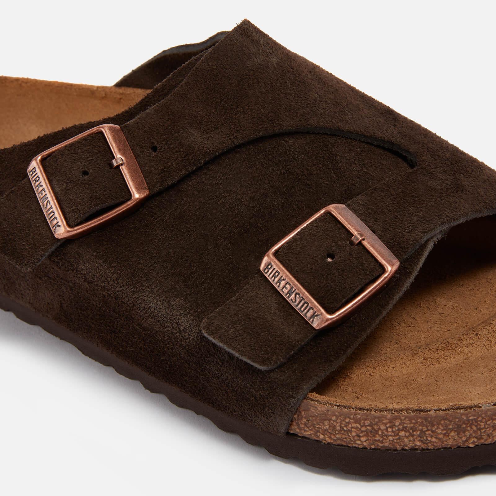 completamente vestido Asistir Birkenstock Zurich Suede Slide Sandals in Brown for Men | Lyst