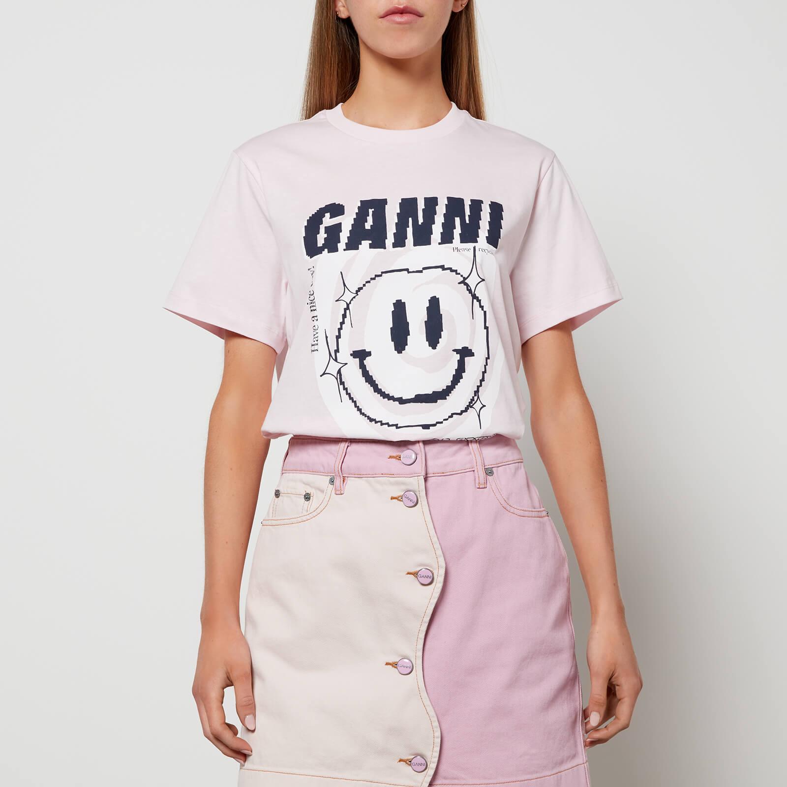 Ganni Basic Cotton Jersey Smiley Face T 