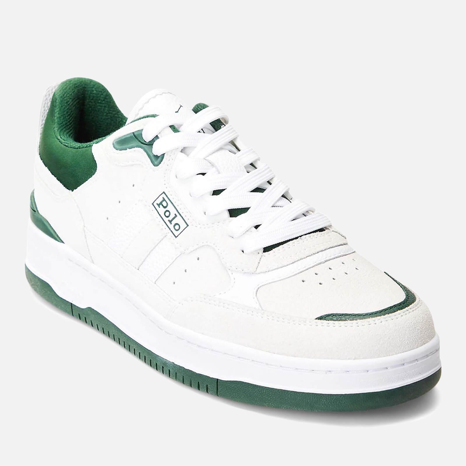 Polo Ralph Lauren Masters Sport Leather And Mesh Trainers in White