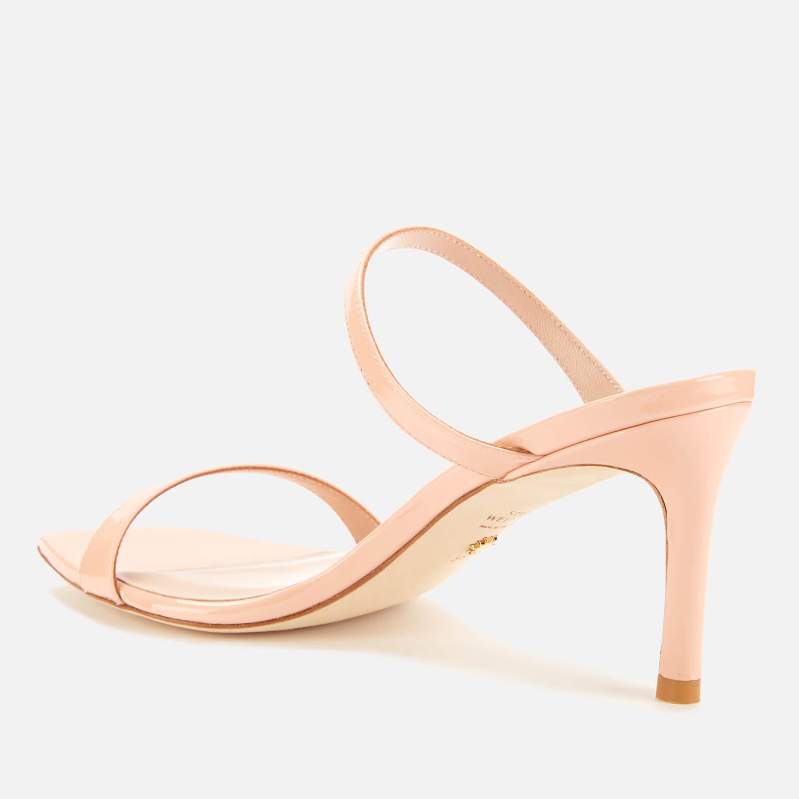 Strappy Patent Leather Aleena Mules Exuding Refined Minimalism