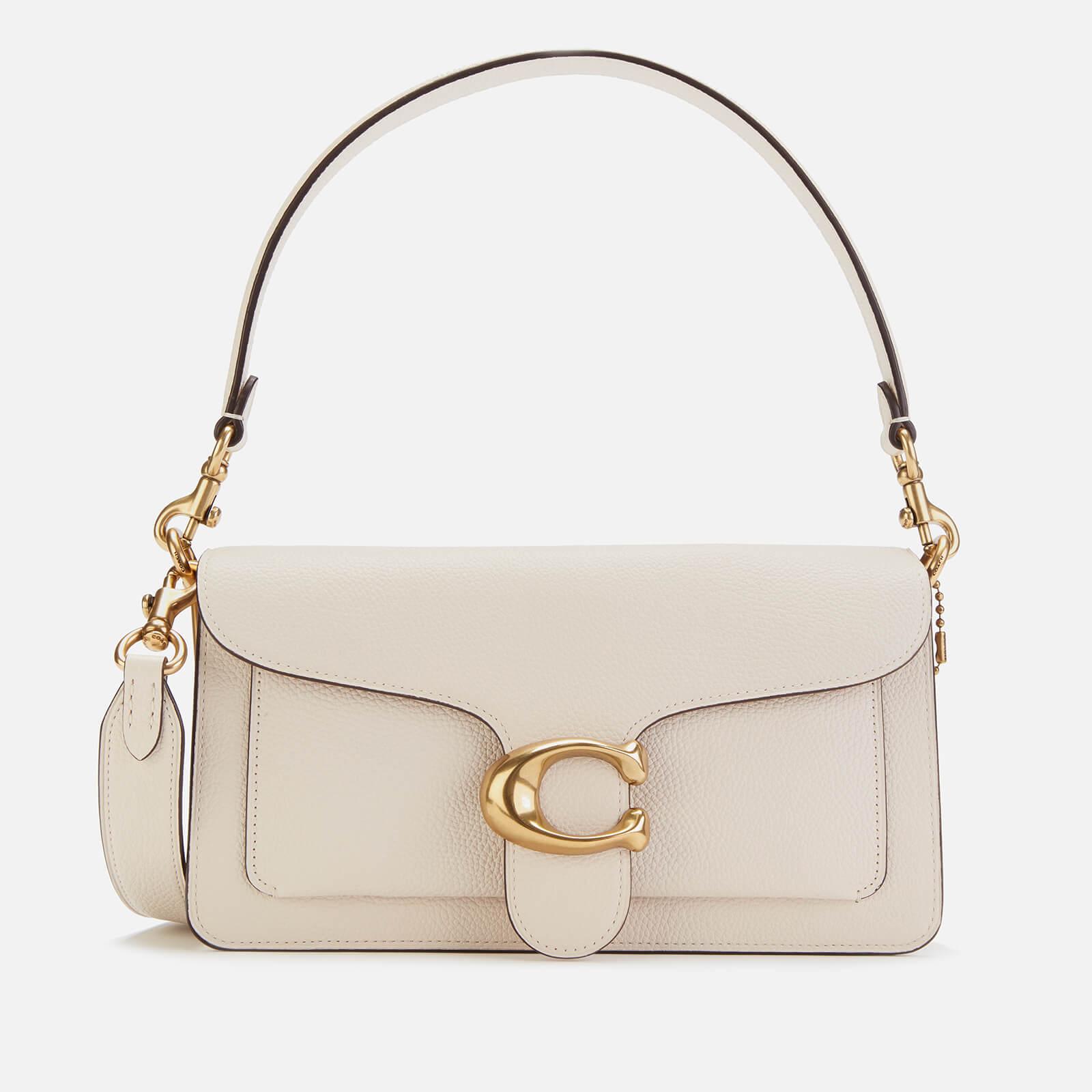 white shoulder leather bag