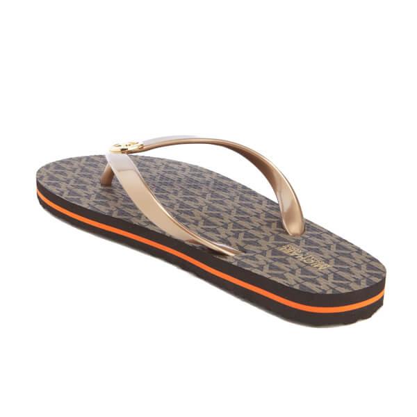 MICHAEL Michael Kors Women s Mk Flip Flops in Brown Lyst MICHAEL Michael Kors Women s Mk Flip Flops in Brown Lyst