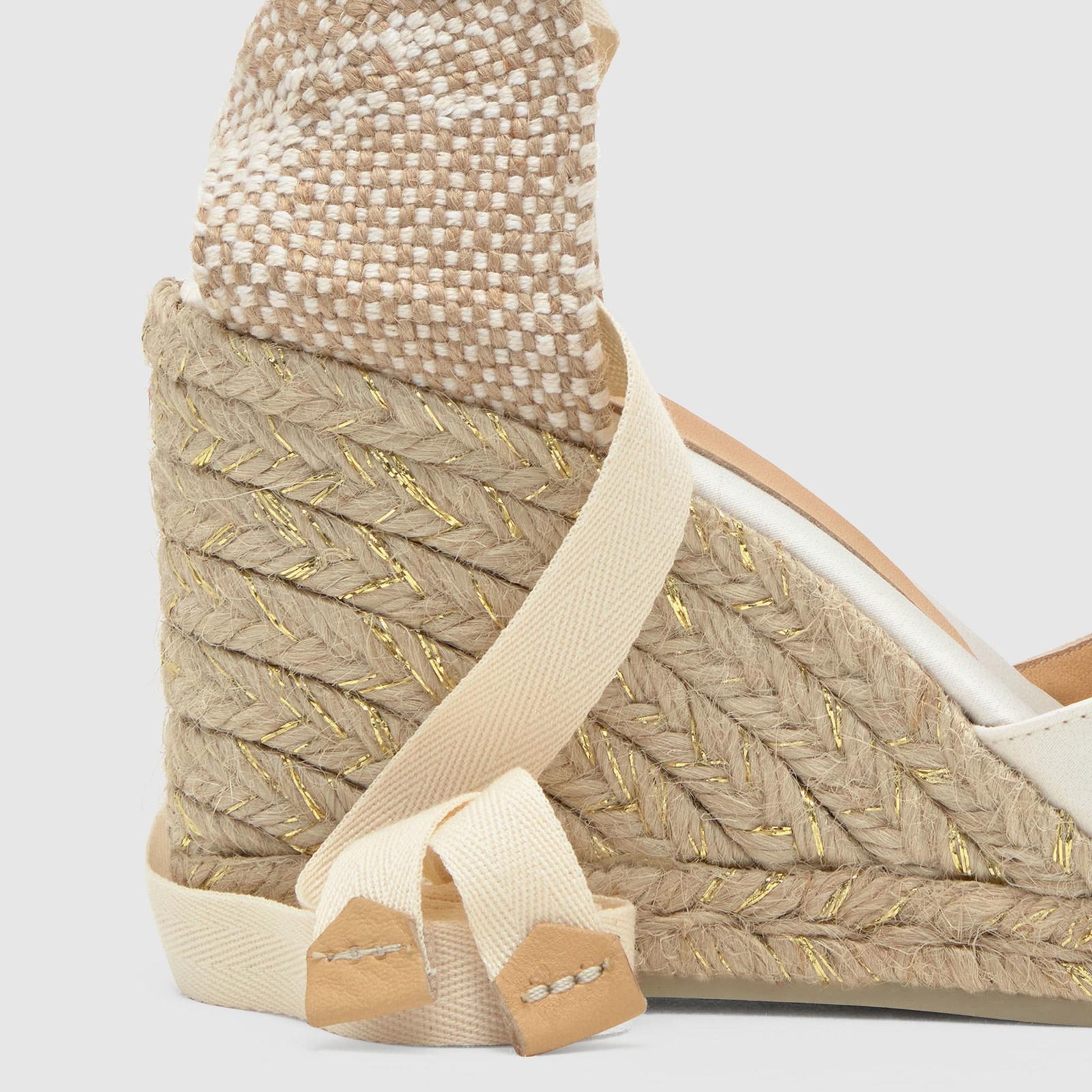Castañer Joyce Satin Espadrille Sandals in Metallic | Lyst
