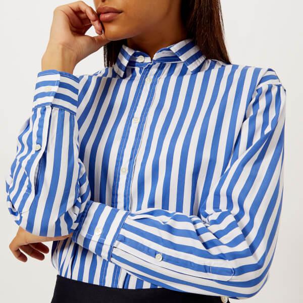 ralph lauren blue striped shirt ladies
