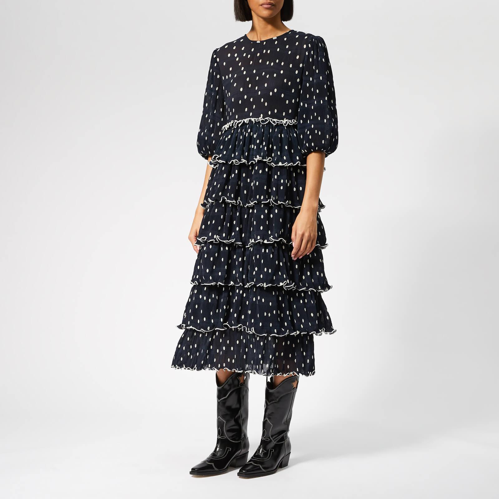 ganni lowell dress black