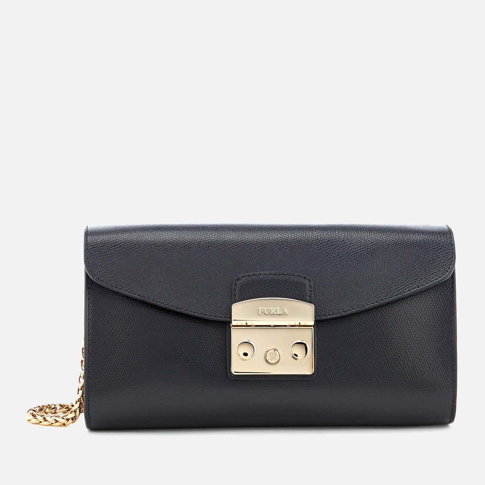 Furla Leather Metropolis Small Pochette With Chain - Lyst