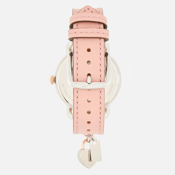 Coach Leather Delancey Charm Watch In Pink Lyst