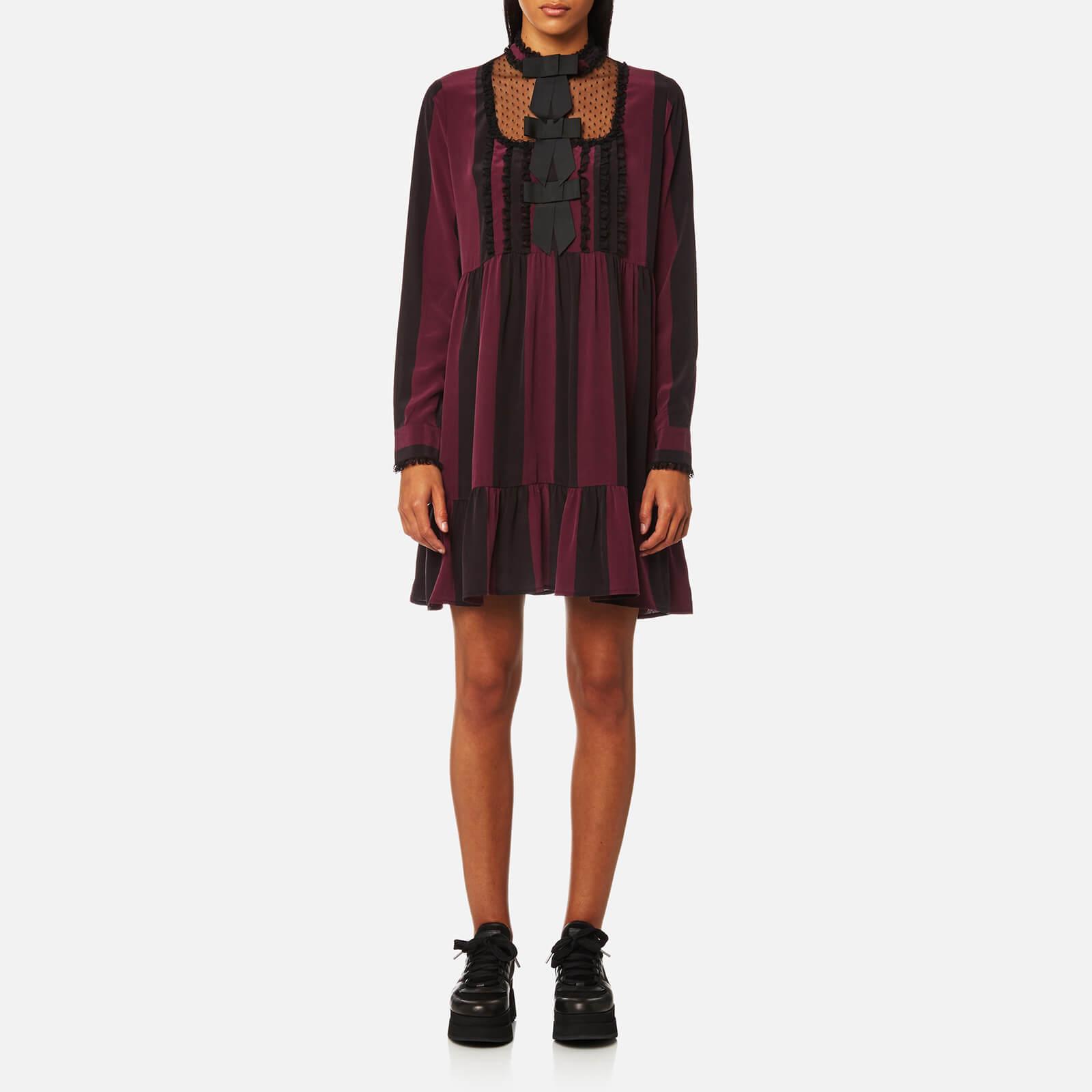 ganni maple silk dress