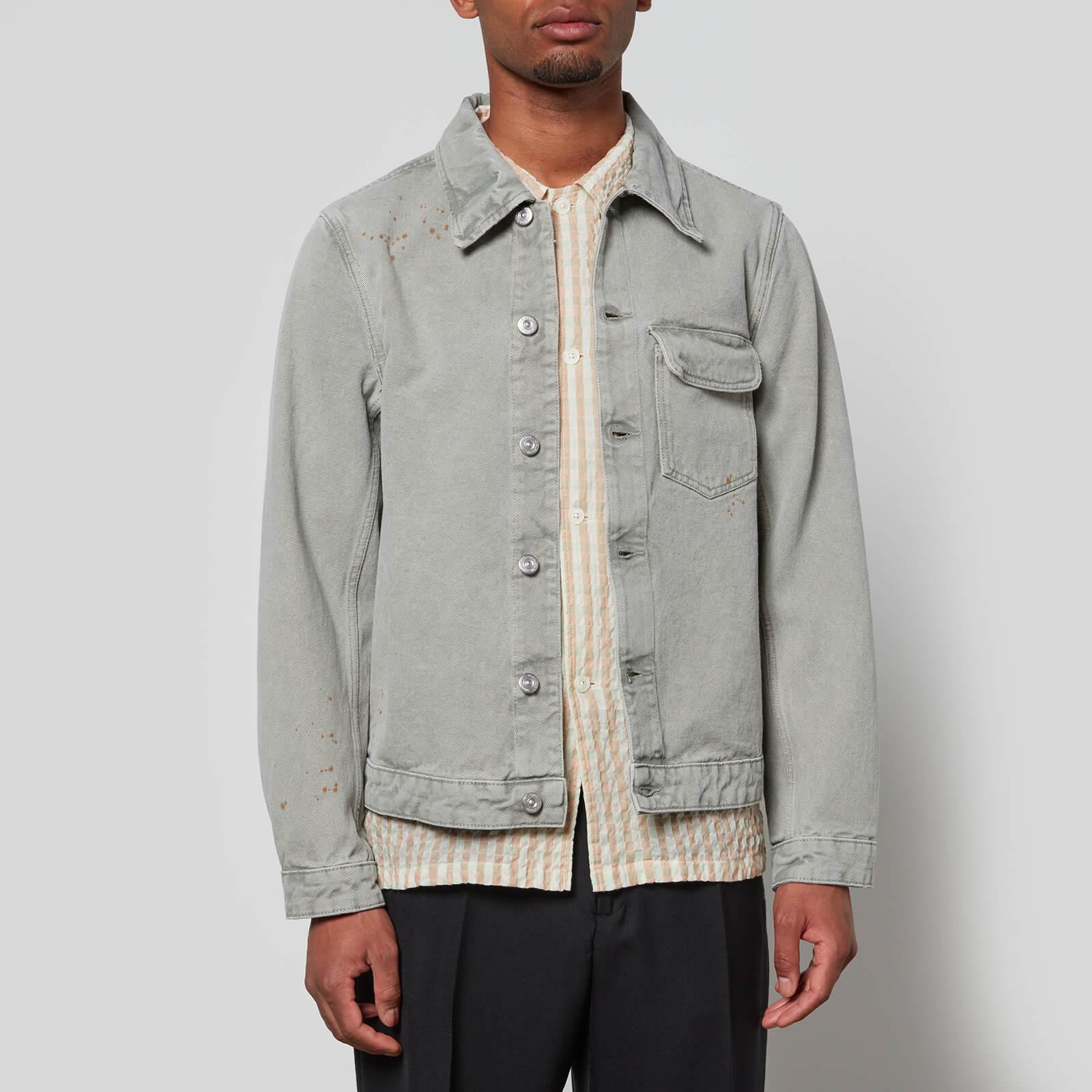 Our Legacy Rebirth Paint-detailed Denim Jacket in Natural for Men