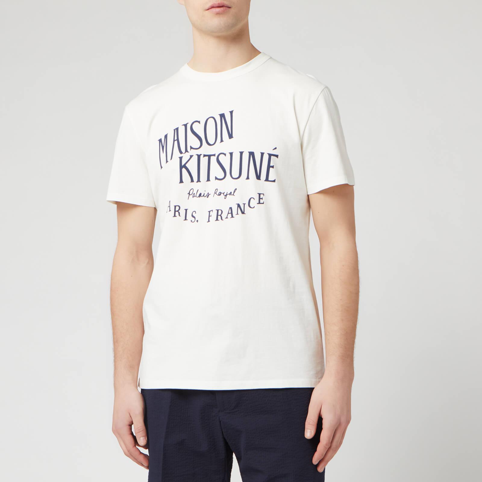 Maison KitsunÃ© Maison Kitsune Palais Royal T-shirt in White,Beige (White) for Men - Save 24% - Lyst