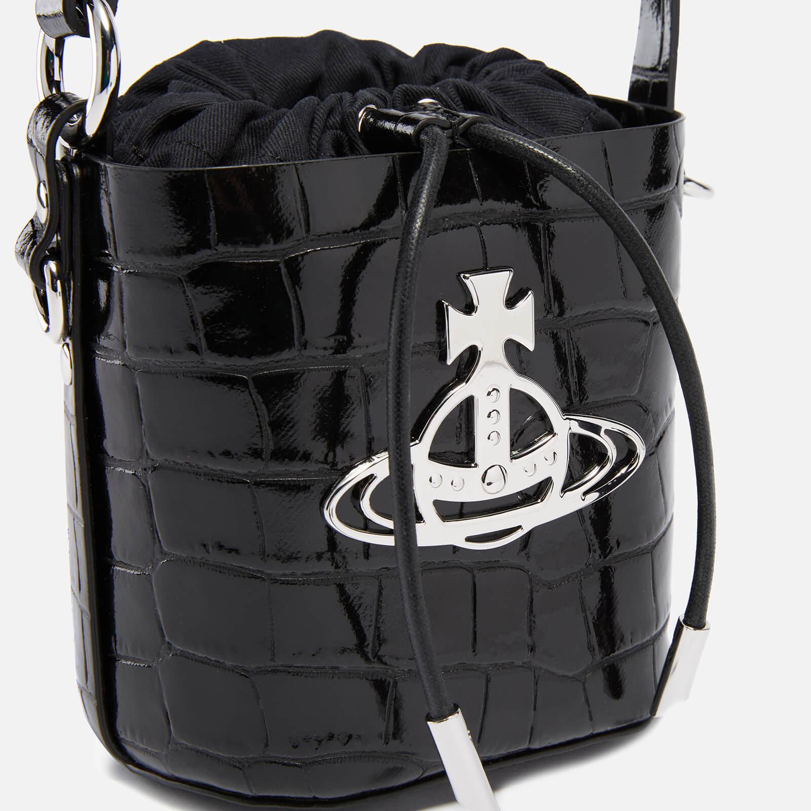 Daisy Small Leather Bucket Bag in Black - Vivienne Westwood