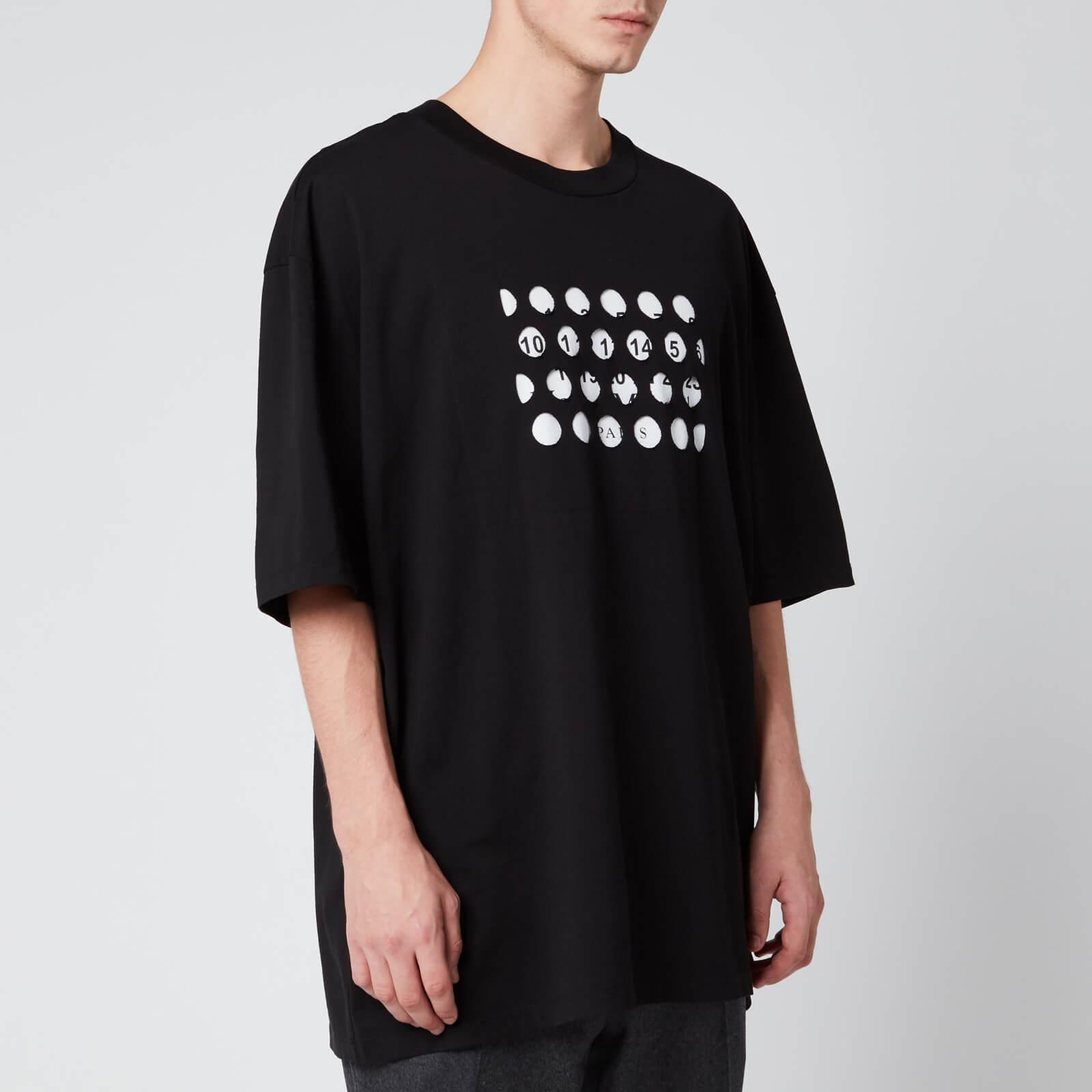 Maison Margiela Oversized Punched Holes T-shirt in Black for Men | Lyst