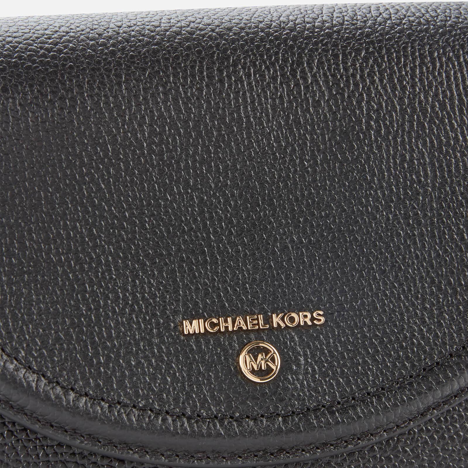 Michael Kors Cream/Black Leather and Python Effect Leather Half Dome  Crossbody Bag Michael Kors | The Luxury Closet