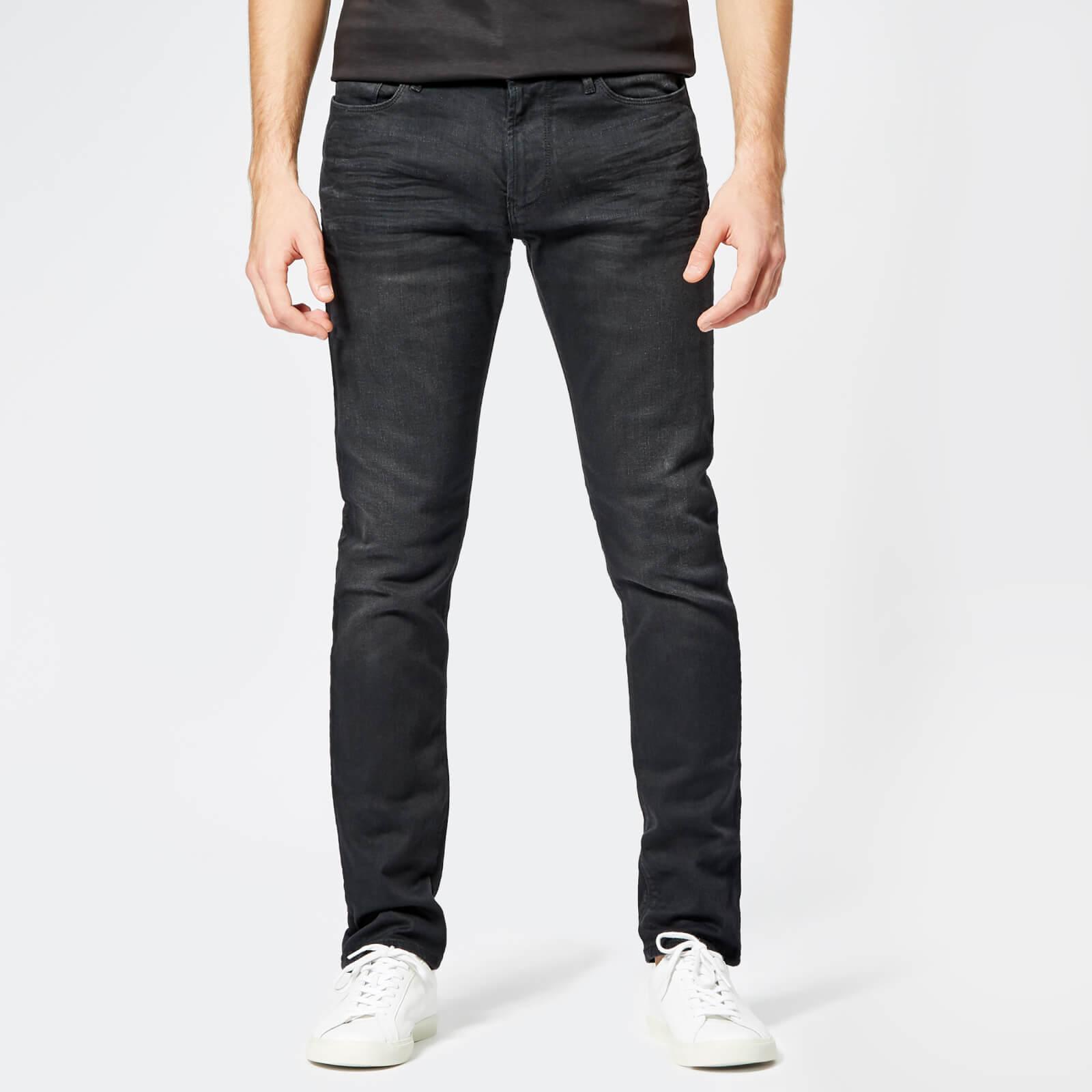 Emporio Armani 5 Pocket Skinny Denim Jeans in Black for Men - Lyst