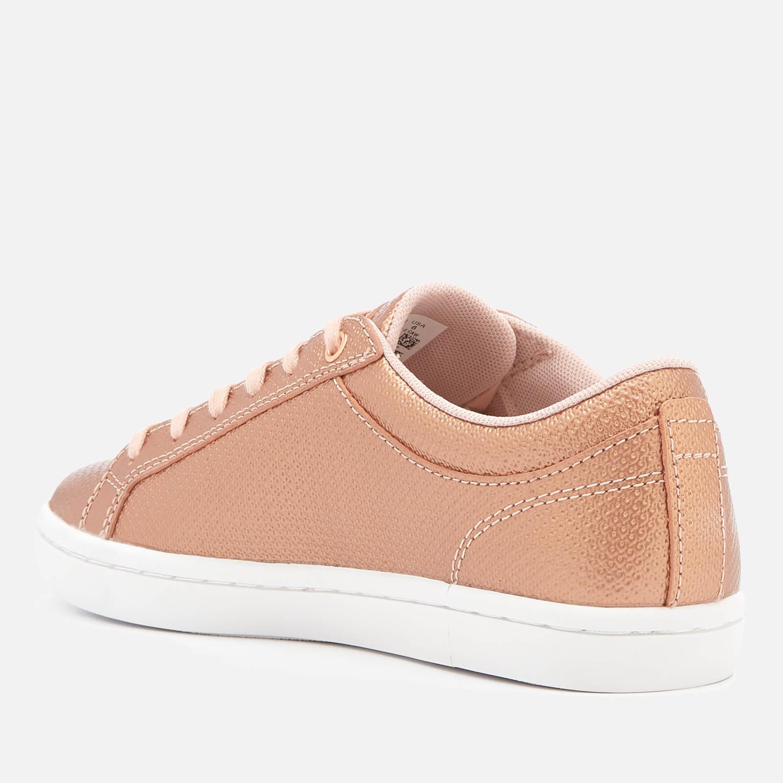 lacoste women's straightset leather sneakers