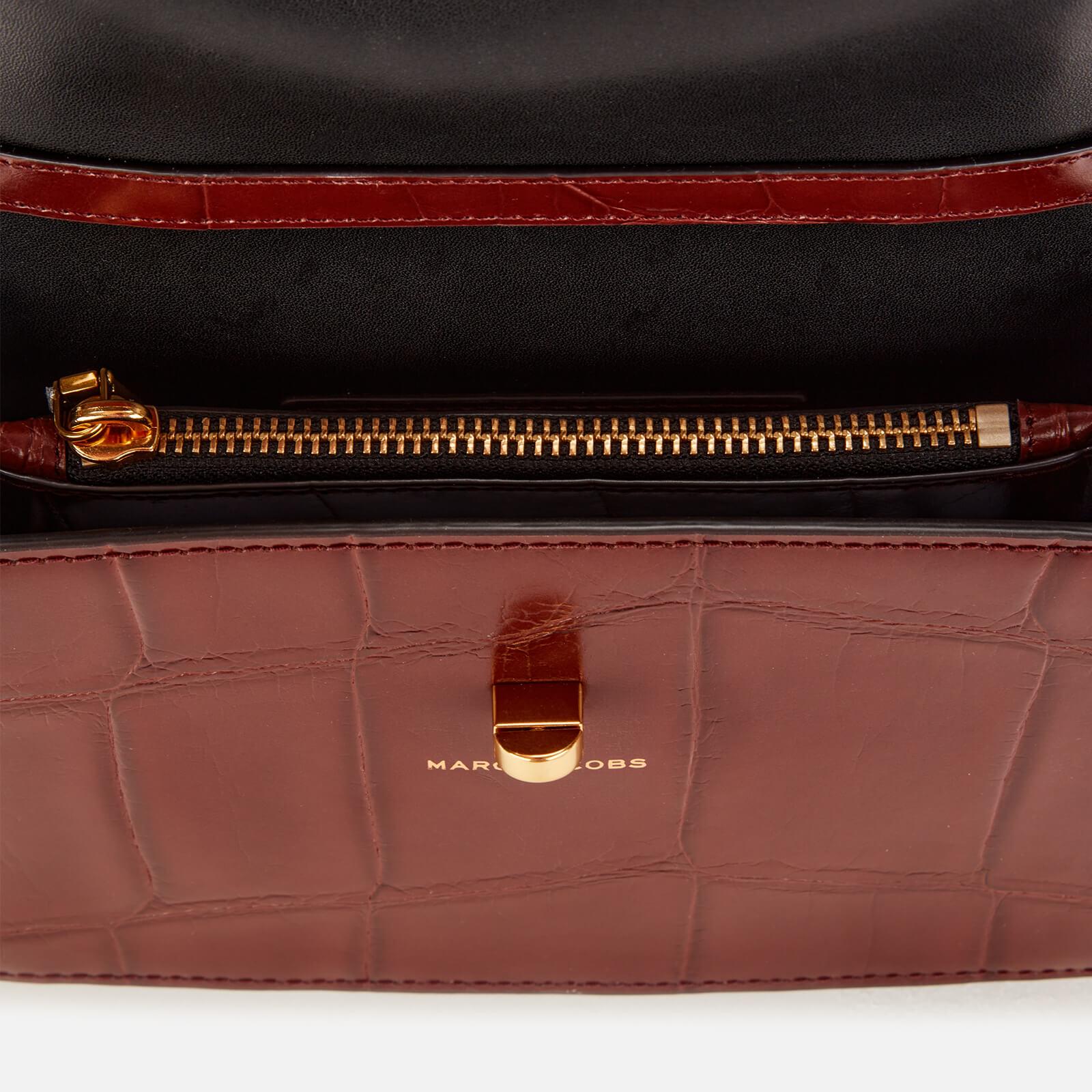 marc jacobs the downtown croc embossed leather shoulder bolsa