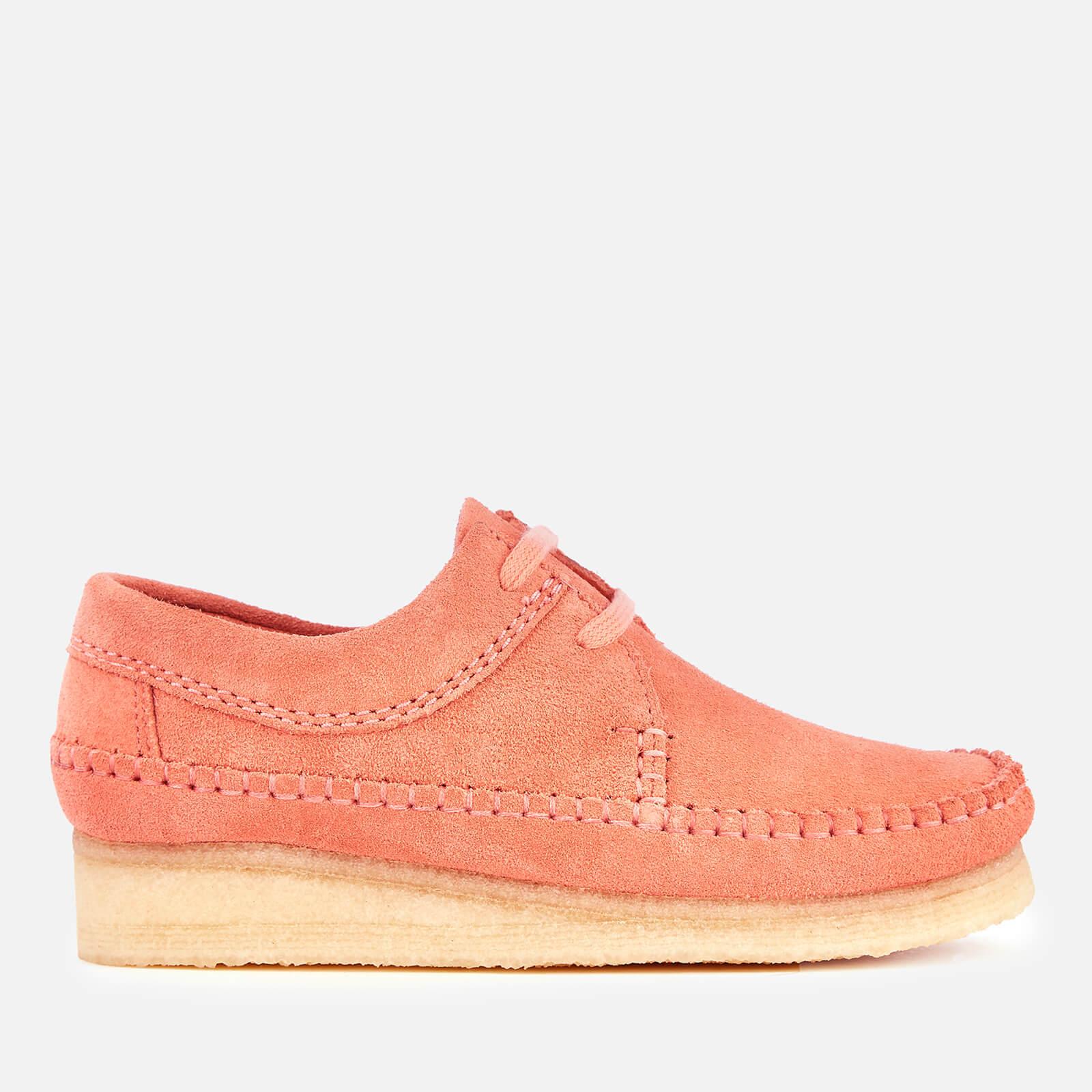 Clarks Weaver Suede Shoes Pink | Lyst
