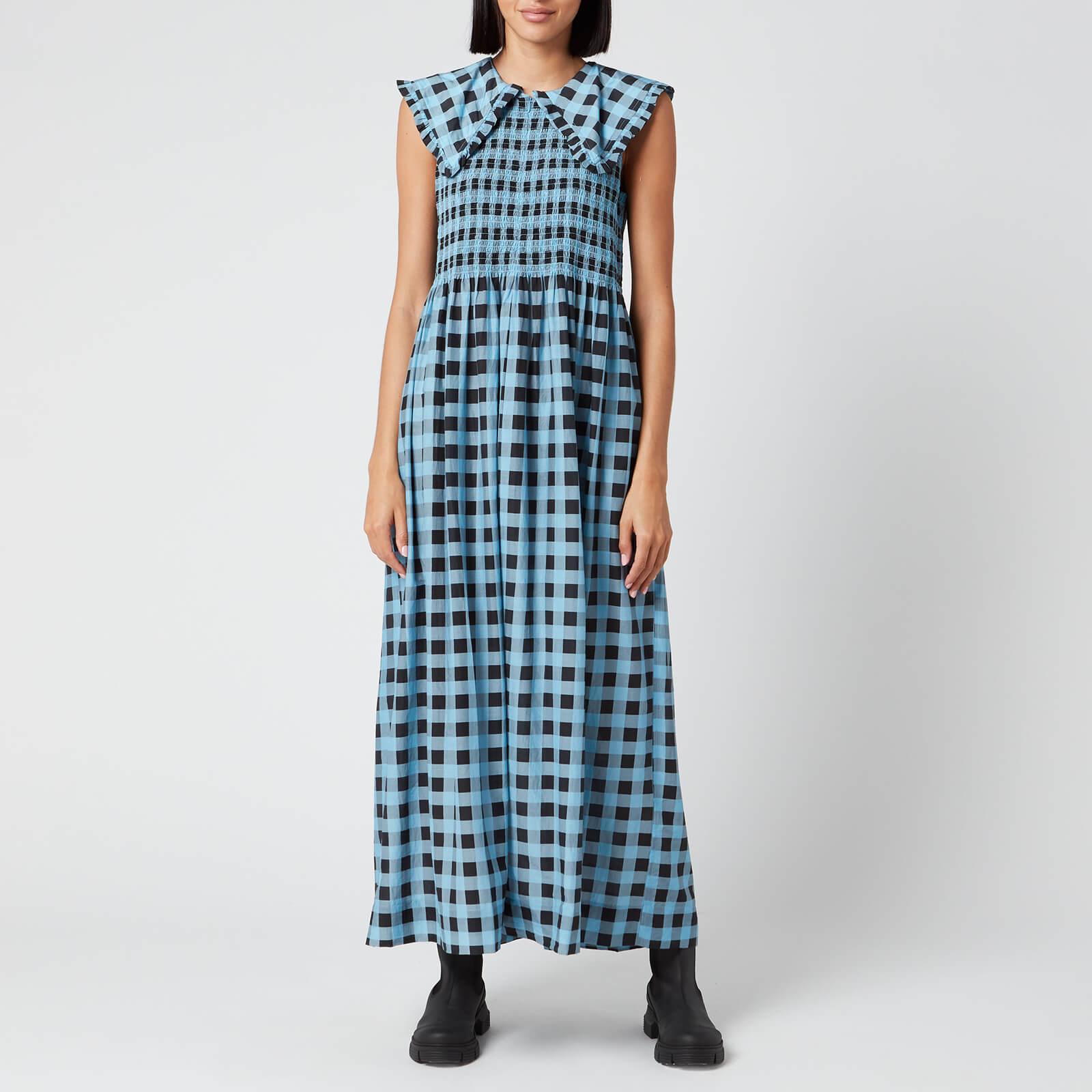blue checkered dress
