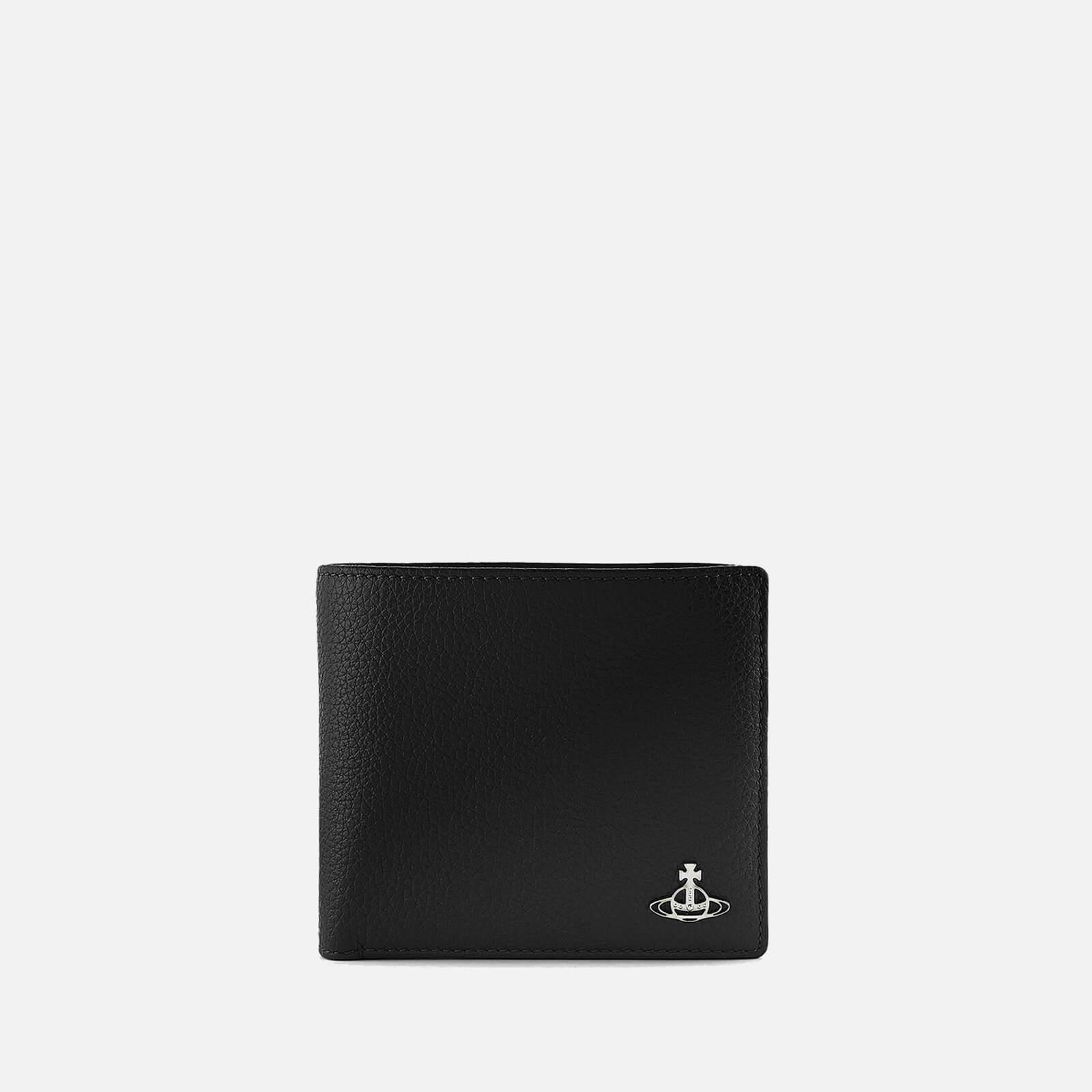 Vivienne Westwood Logoembellished Leather Billfold Wallet in Black for
