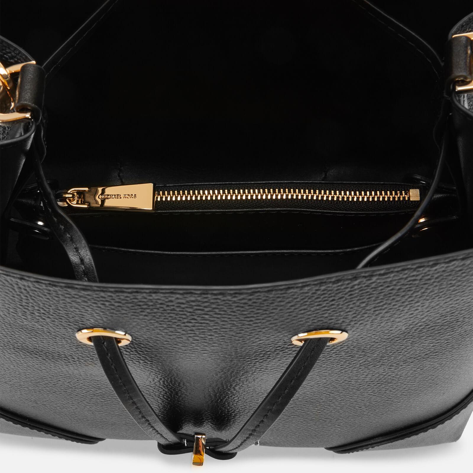 michael michael kors signature mercer gallery convertible bucket leather shoulder bolsa