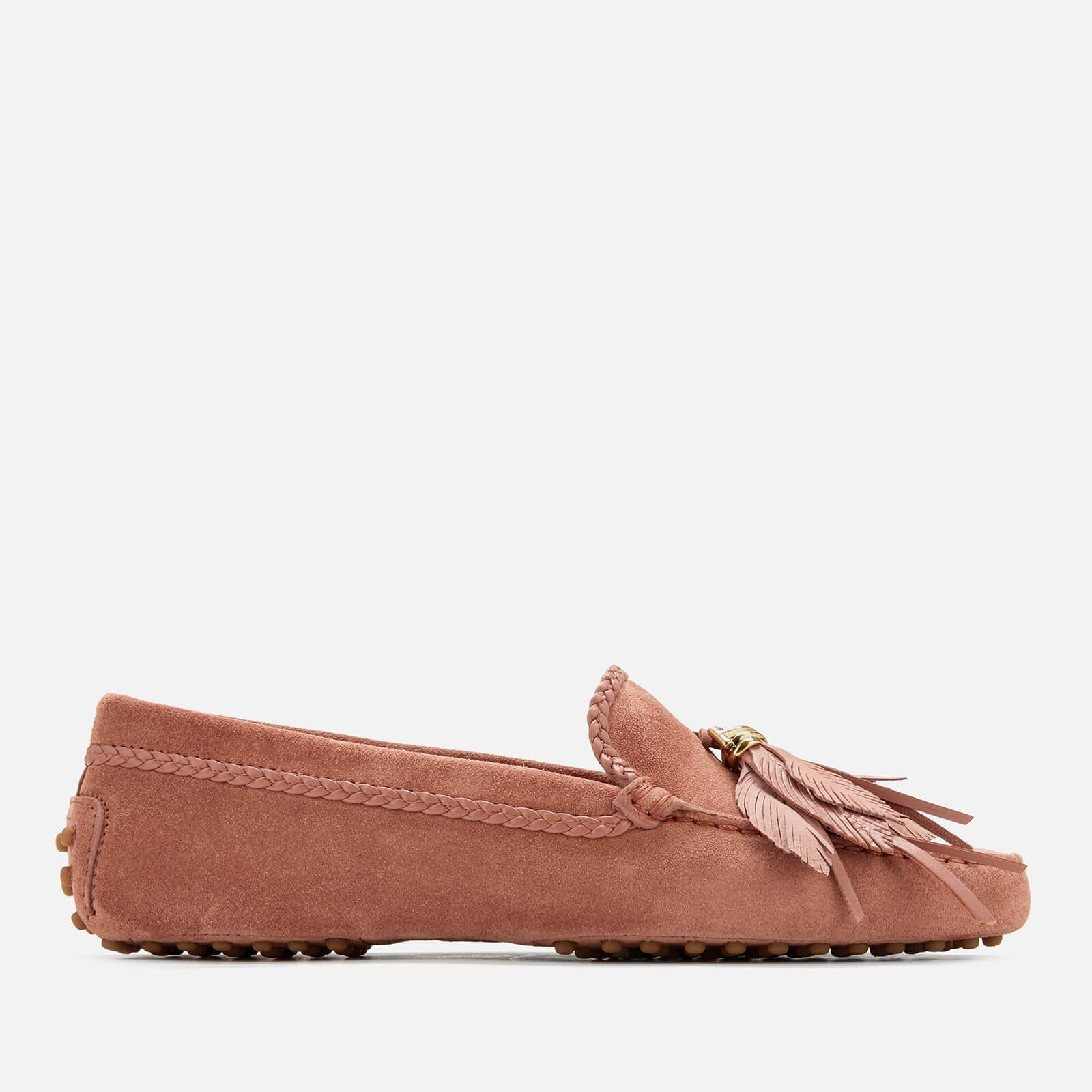 Tod's Gommino Feather Moccasin Shoes in Brown Lyst