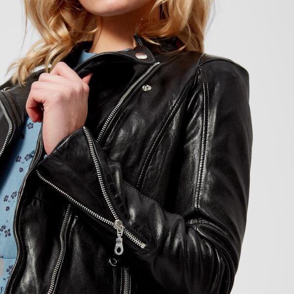 Gestuz Leather Joanna Jacket in Black - Lyst