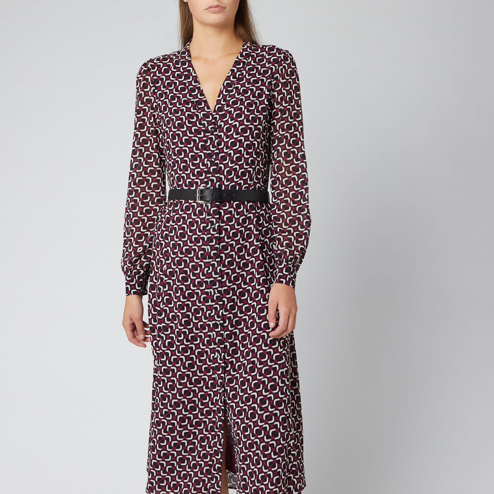 MICHAEL Michael Kors Foulard Shirt Dress With Belt in Purple - Lyst