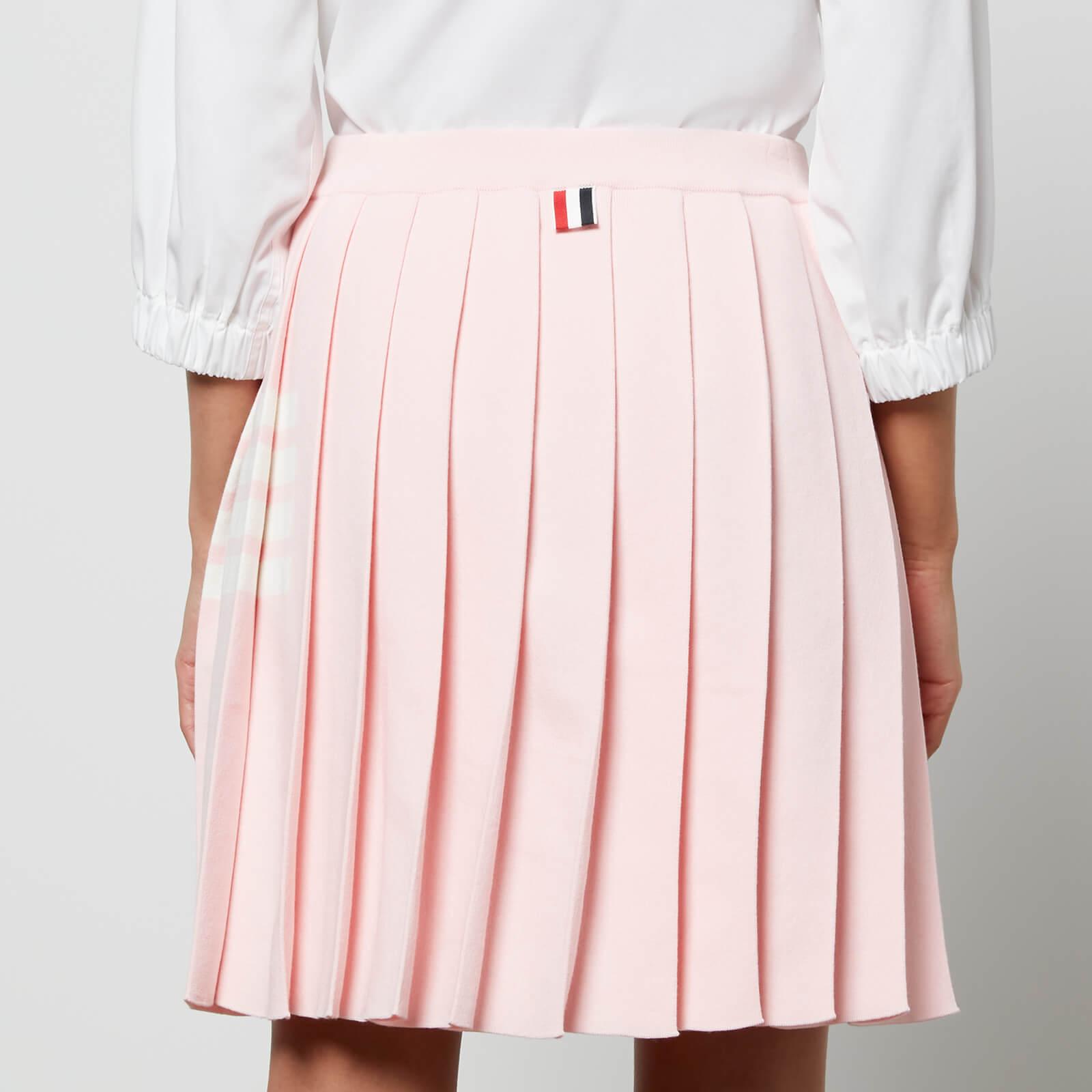 Thom Browne Cotton Mini Dropped Back Pleated Skirt in Pink | Lyst