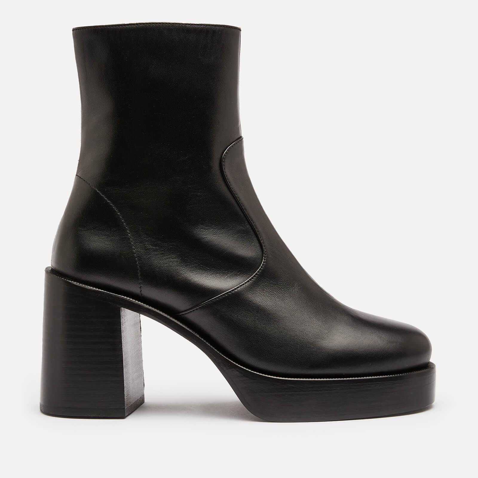 black low platform boots