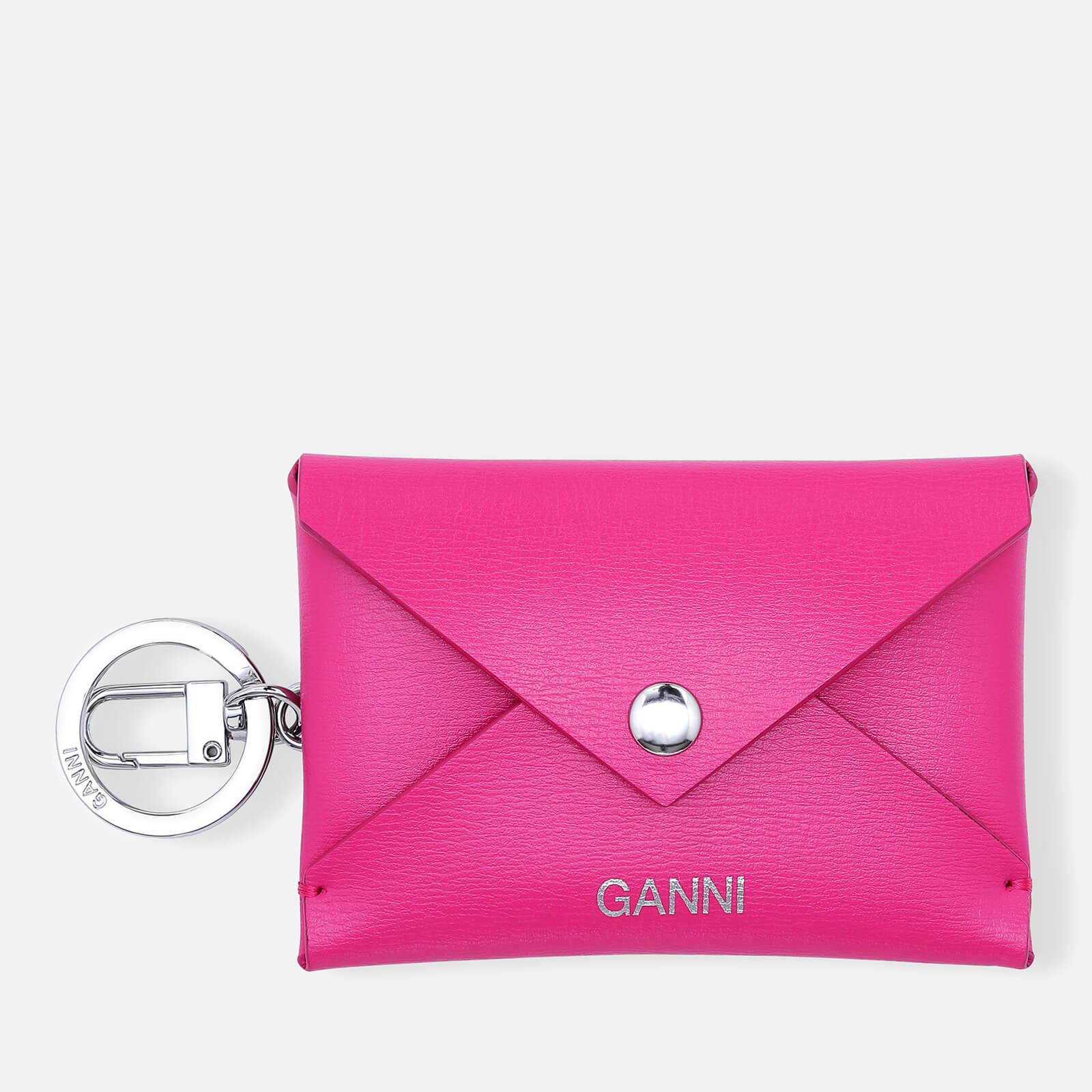 Ganni Leather Key Chain/envelope Cardholder in Pink | Lyst