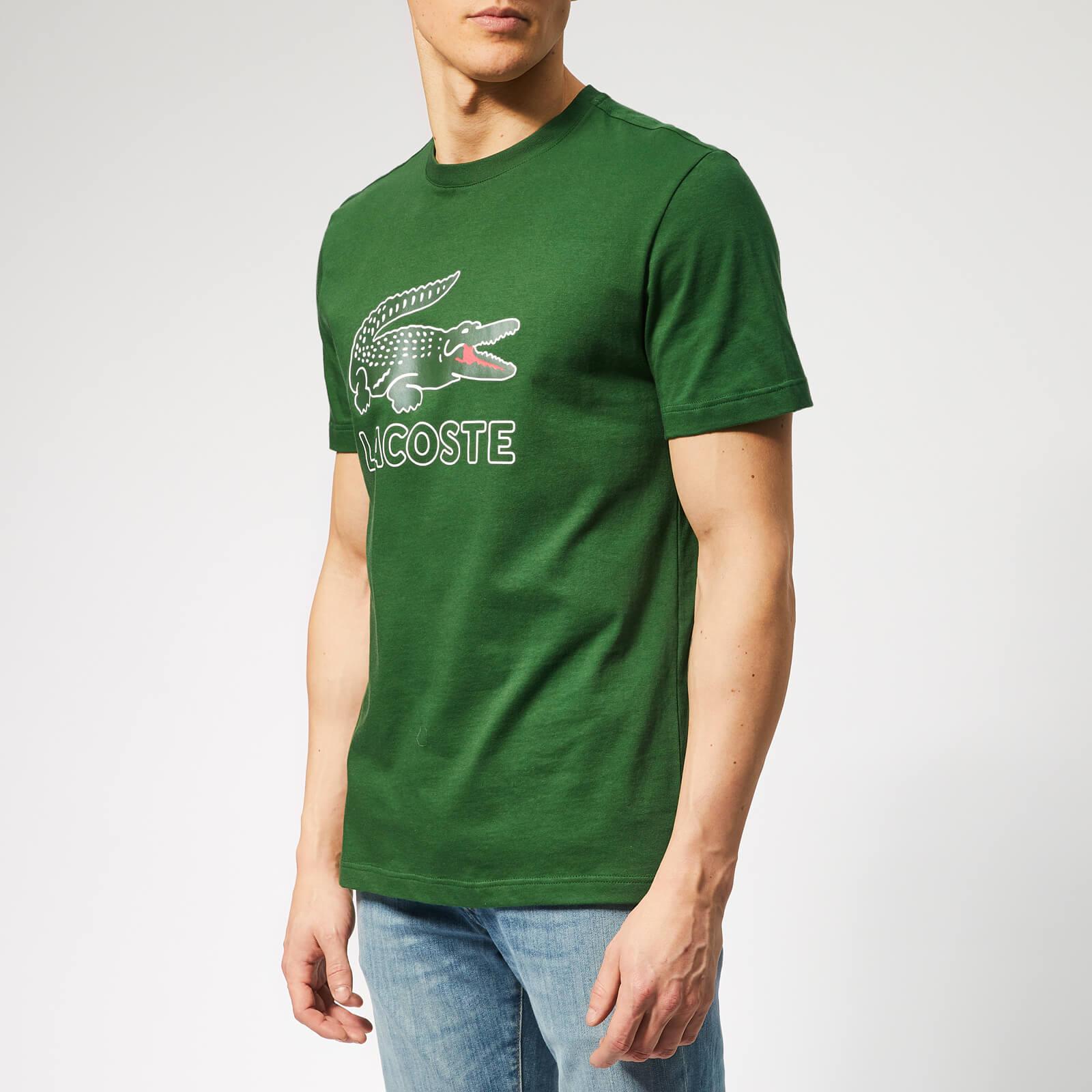 Lyst - Lacoste Large Logo T-shirt in Green for Men