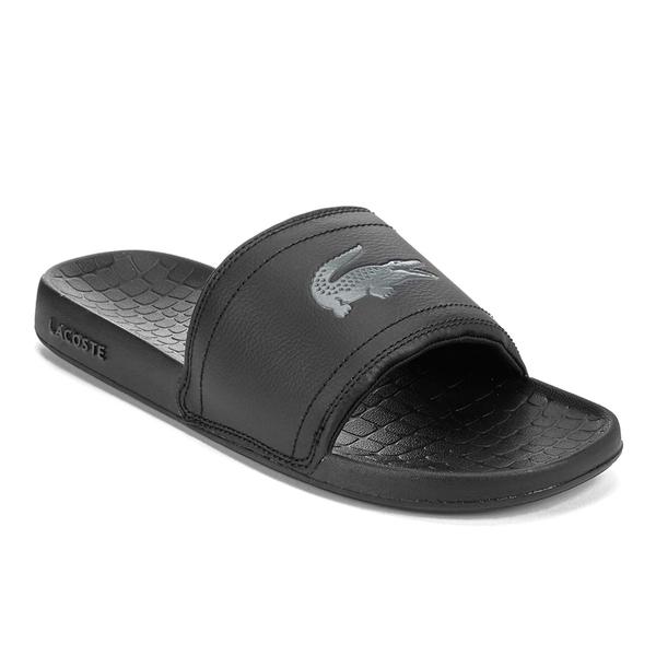 Lacoste Rubber Frasier Slide Sandals in Black for Men | Lyst