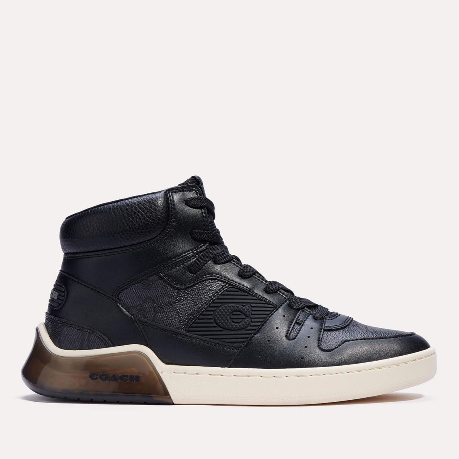 COACH Citysole Leather Hitop Trainers in Blue for Men Lyst