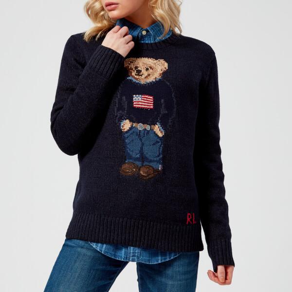 Polo Ralph Lauren Women's Bear Jumper in Blue | Lyst