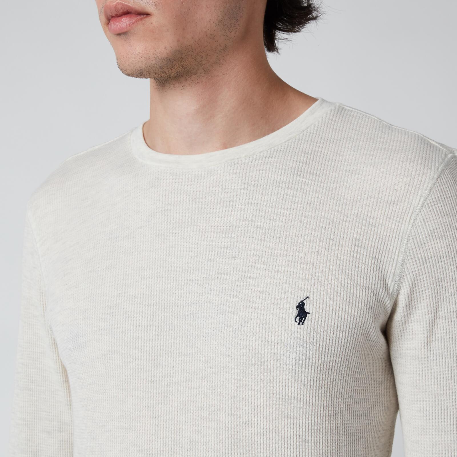 Polo Ralph Lauren Waffle Knit Long Sleeve Top in White for Men | Lyst