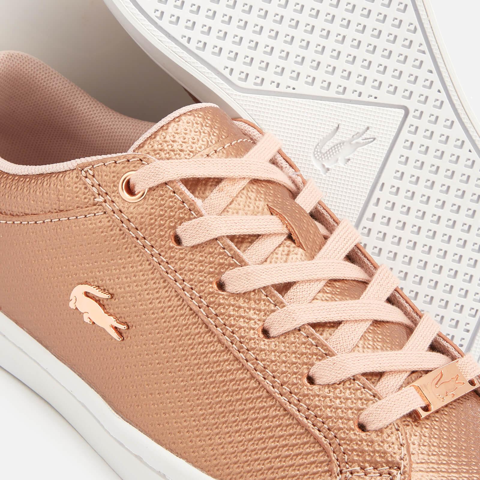 lacoste women's straightset leather sneakers