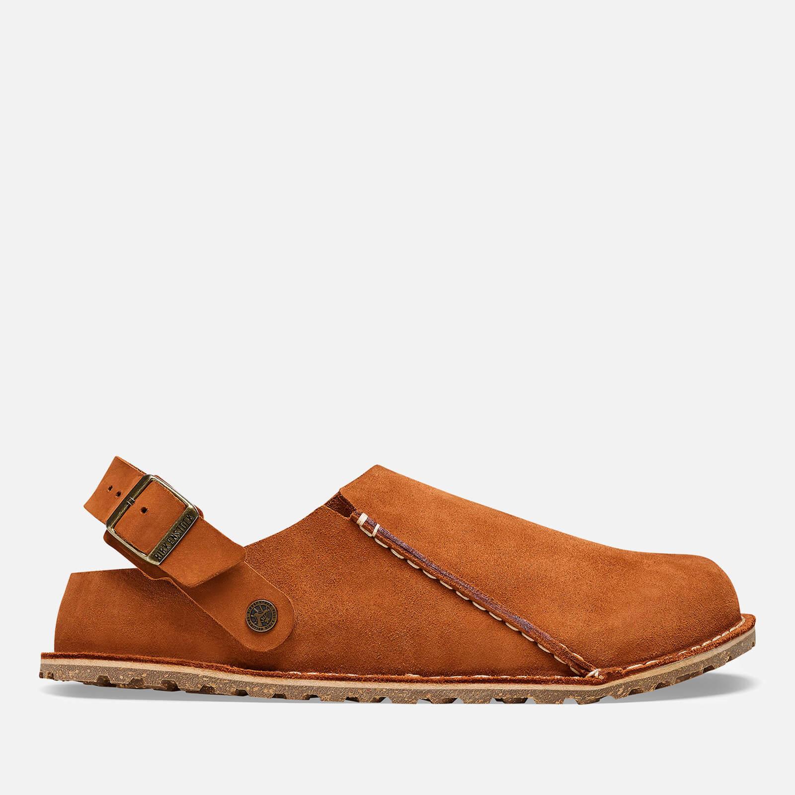 Birkenstock Lutry Premium Suede Slippers in Brown for Men | Lyst