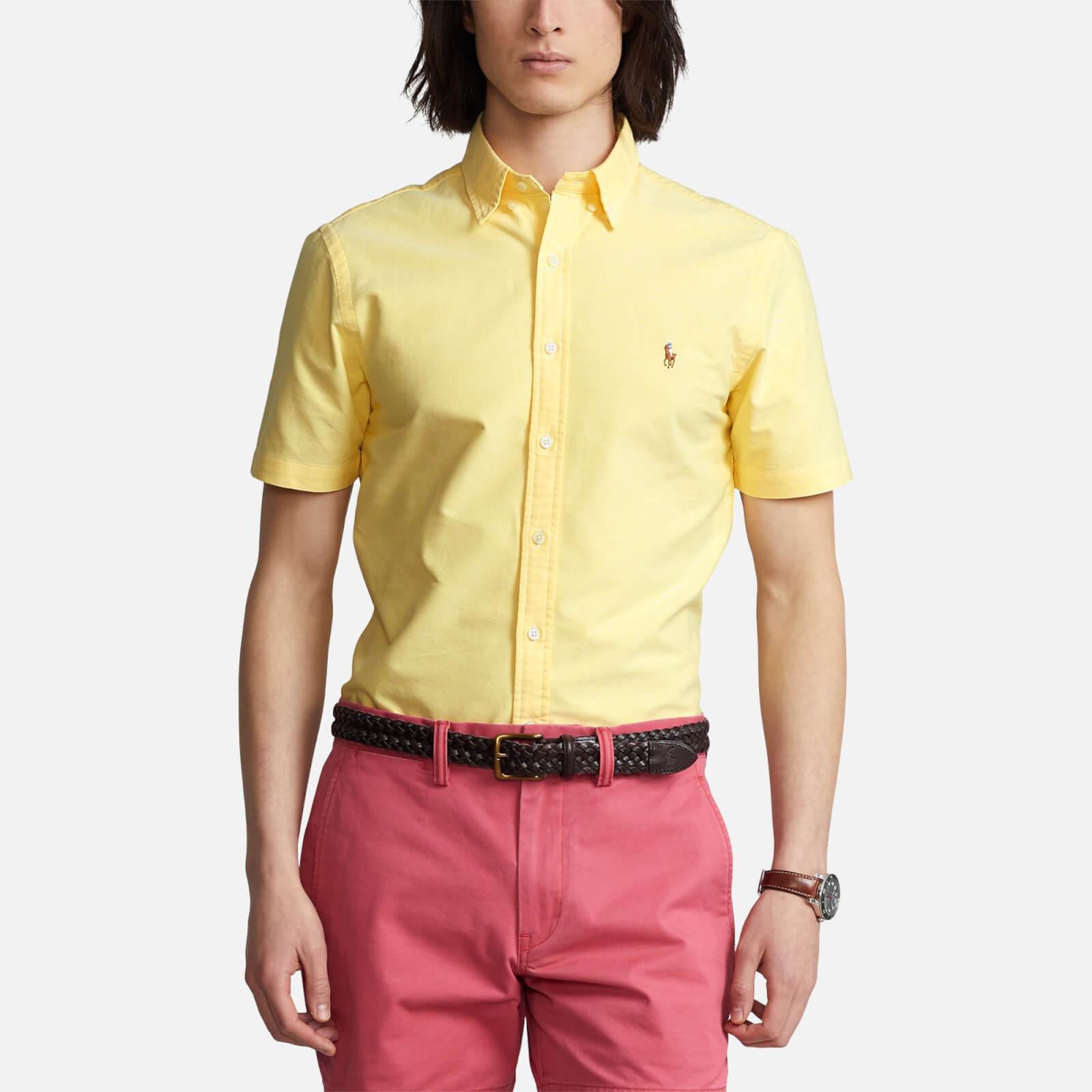 Polo Ralph Lauren Classic Oxford Short Sleeve Shirt in Yellow for Men |  Lyst Canada