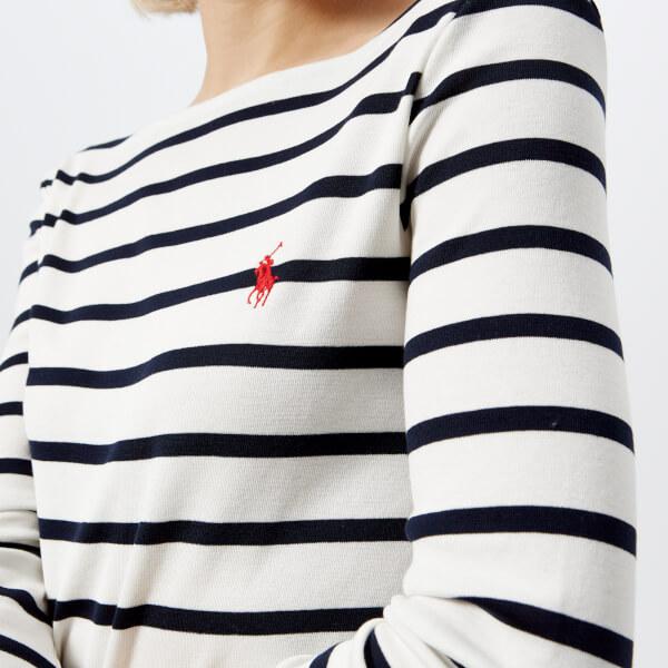 Polo Ralph Lauren Women's Striped Boat Neck Tshirt | Lyst