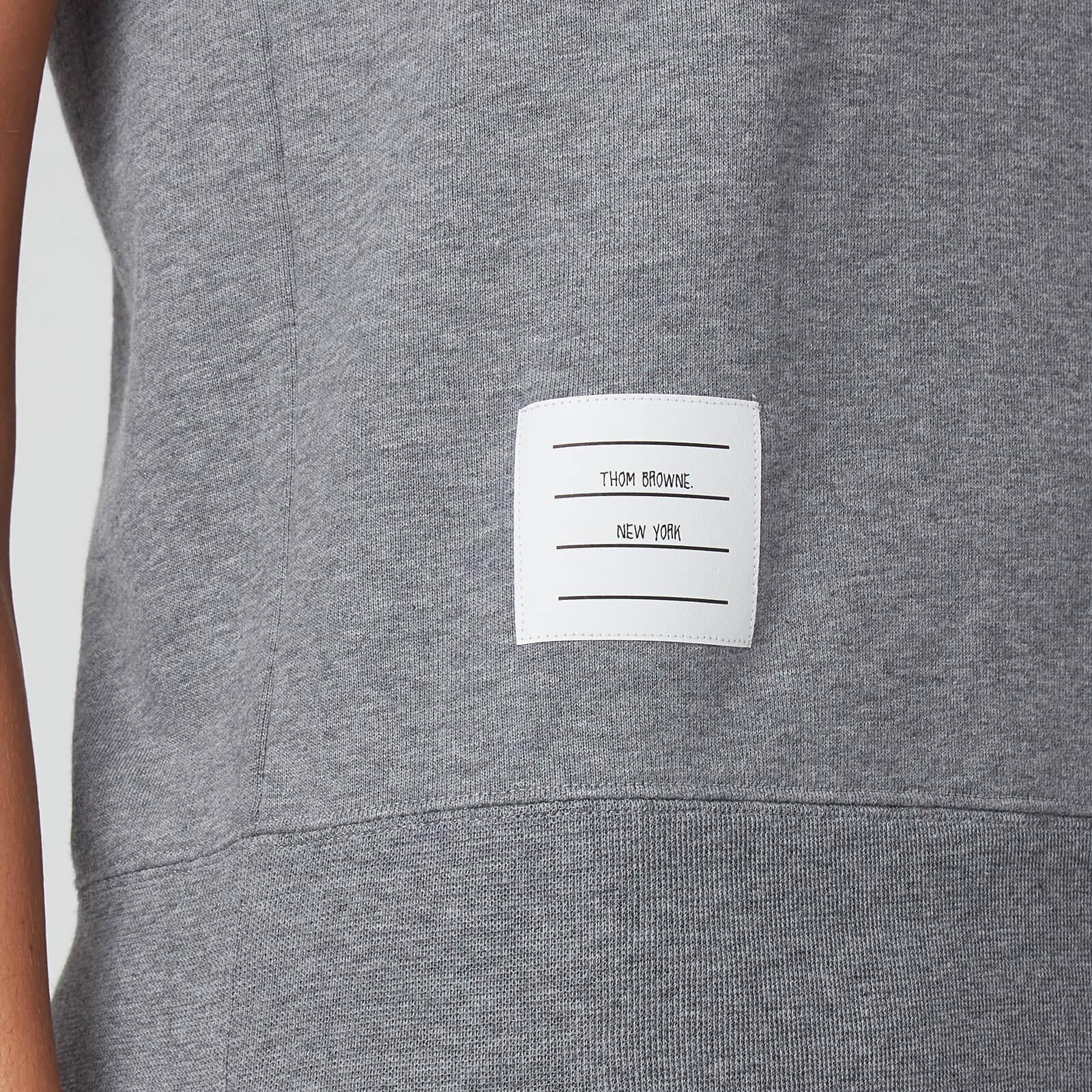 Thom Browne Cotton Short Sleeve Sweatshirt Top in Grey (Gray) - Lyst