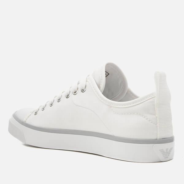 womens white armani trainers