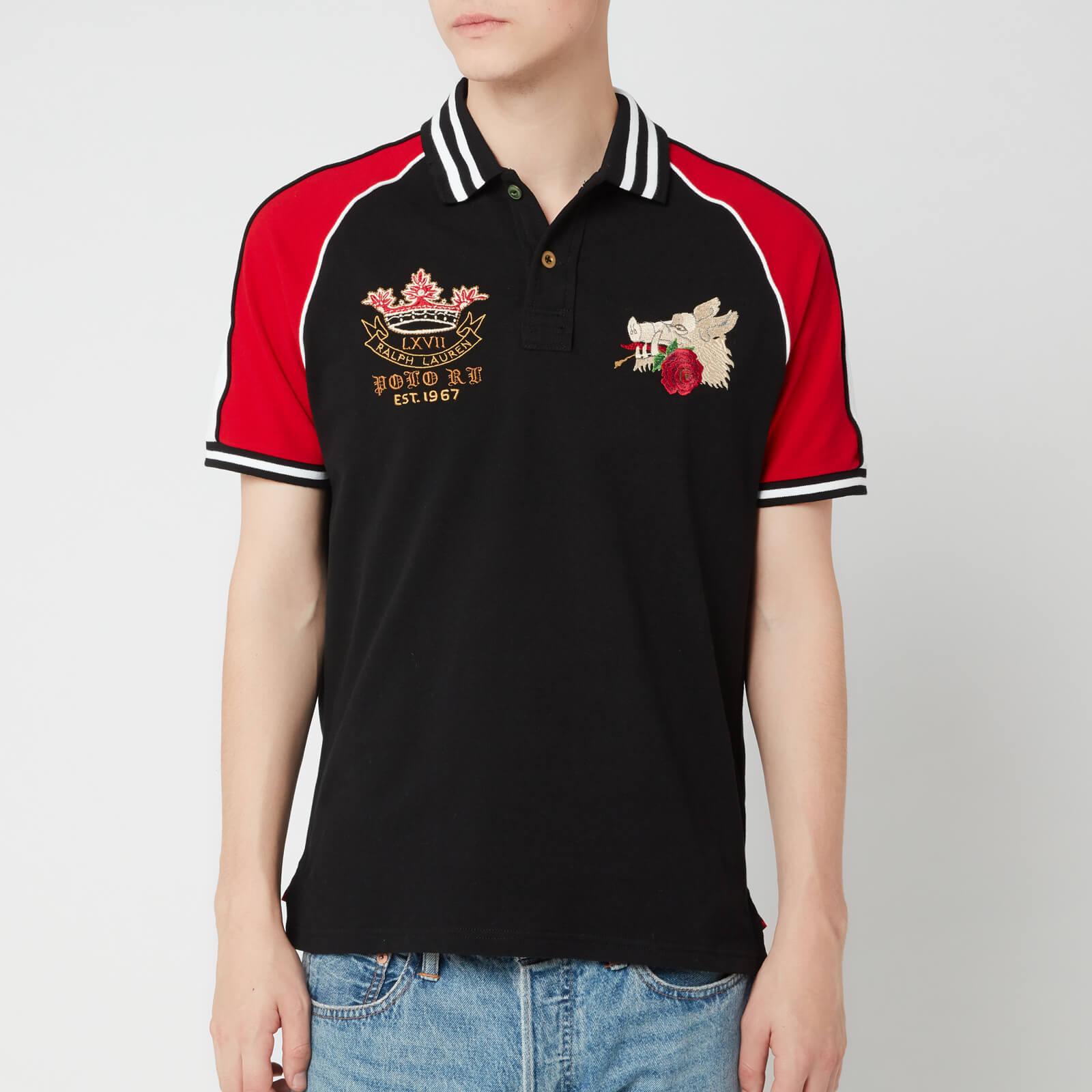 Polo Ralph Lauren Rose And Boar Polo Shirt in Black for Men Lyst